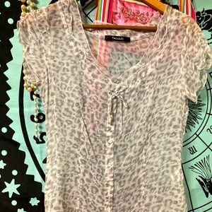 Elie Tahari Size Small 100% Silk sheer blouse